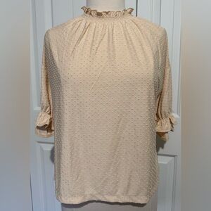 2 for $20 Madewell Drop Shoulder Swiss Dot Top Pastel Yellow Size Medium NWT